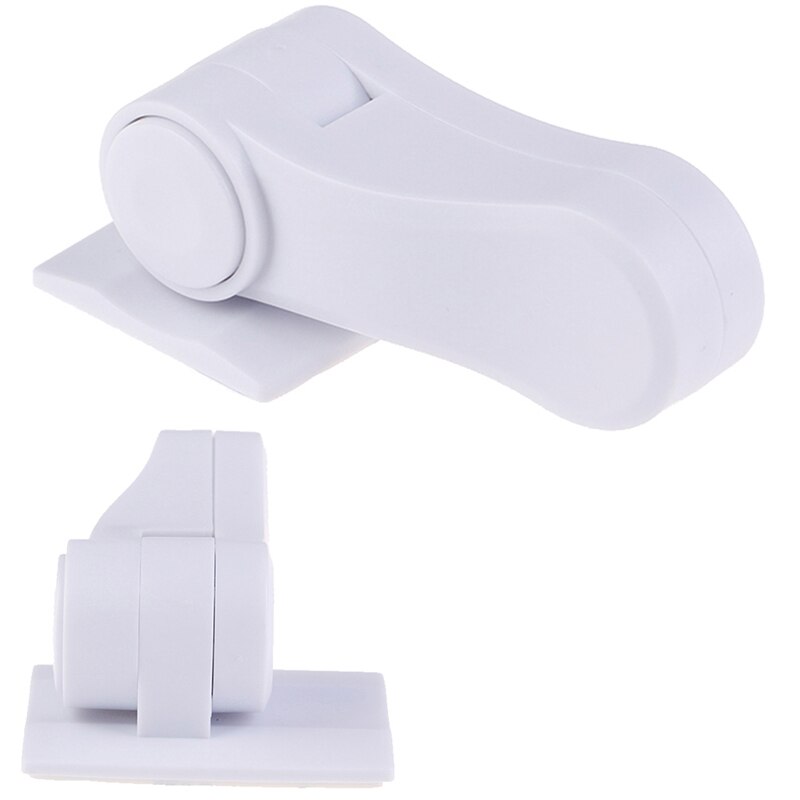 1PCS White Plastic Safety Lever Handle Sweep Latch Child Safe Security Window Door Sash Lock