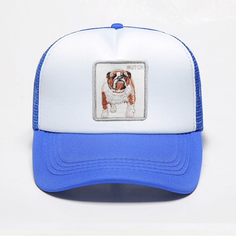 Mode Hond Bulldog Afdrukken Baseball Caps Mannen Vrouwen Hip Hop Caps Snapback Trucker Buiten Sport Verstelbare Ademend Mesh Hoed