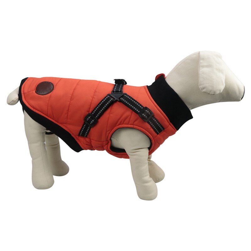 Autumn Winter Pet Cotton Vest Chest and Back Thickened Dog Coat High Collar Protection Pet Neck