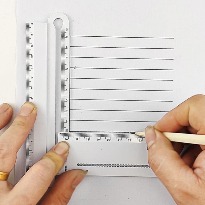 1pcs Simple Style 30cm Transparent Rectangle Ruler Protractor Student Stationery Drawing Tool Supplies DXAB