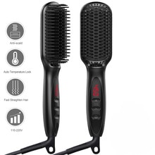 Beard Hair Straightener Comb Durable Electric Straight Hair Comb Brush LCD Heated Ceramic Hair Straightening Brush
