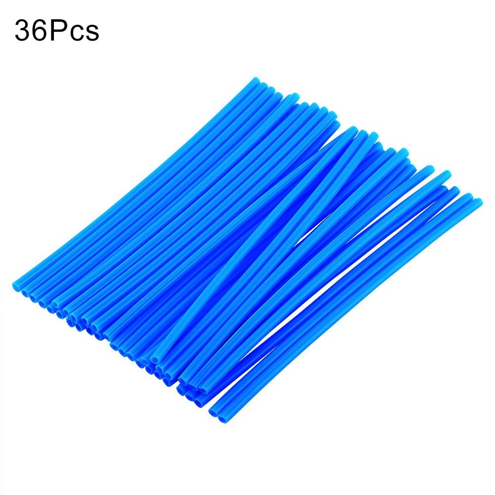 36pcs Front Solid Rear Motorcycle Universal Plastic Durable Protective Tubes Decor Wheel Spoke Wraps