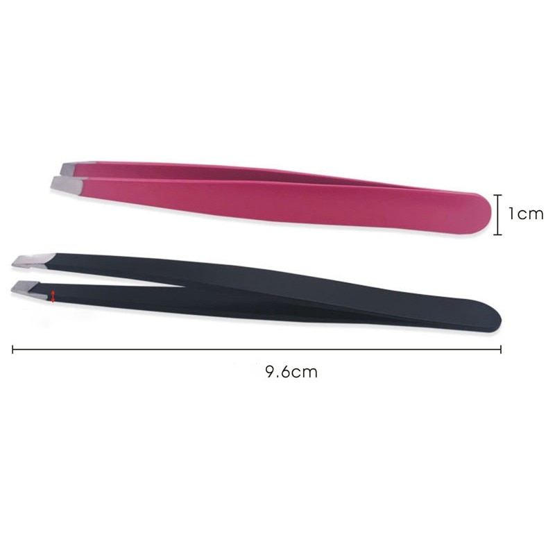 1PC Angled Slanted Eyebrow Tweezers Stainless Steel Face Hair Removal Eye Brow Trimmer Eyelash Clip Cosmetic Beauty Makeup Tool