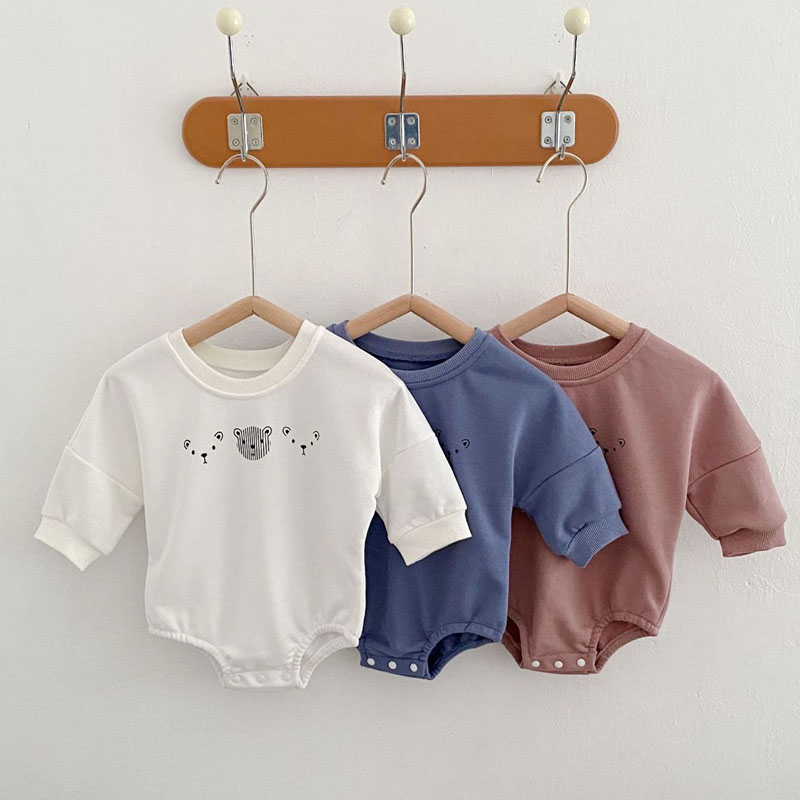 Body de manga larga para niña y bebé, ropa de algodón con estampado de oso a la , mono Infantil de 0 a 24 meses, novedad de Primavera de 2022