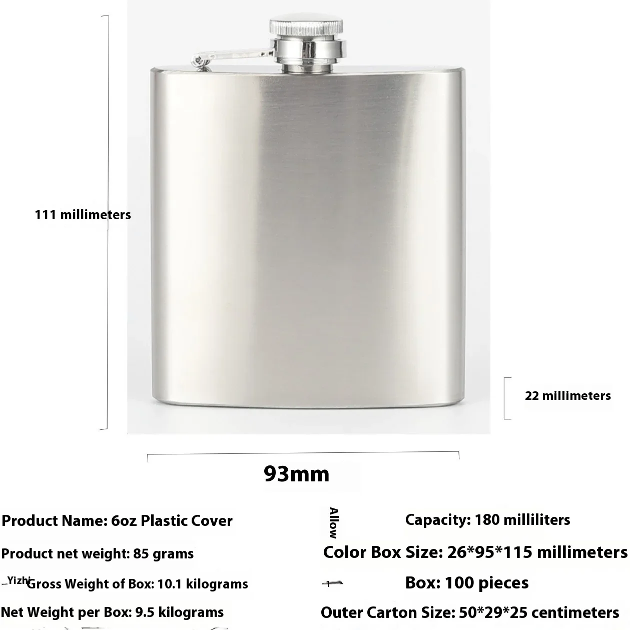 4-12 Oz Rvs Heupfles Met Trechter Pocket Heupfles Alcohol Whiskey Heupfles Schroefdop: Grey