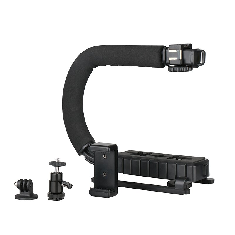 Ulanzi-estabilizador de vídeo para Cámara de Acción Gopro Hero, 3 soportes de Zapata, agarre de mano para iPhone, Xiaomi, Smartphone, DSLR, Nikon, Canon