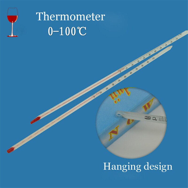 DANIU 0-100 Celsius Degree Glass Thermometer Home Brew Laboratory Red Water Filled Thermometer