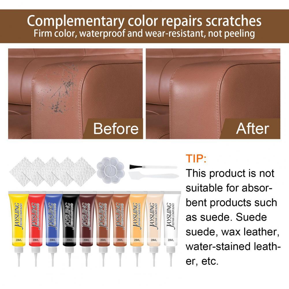 Eco-friendly Useful Aged Restored Leather Repair Gel Safe Leather Recoloring Balm No Odor for Seat