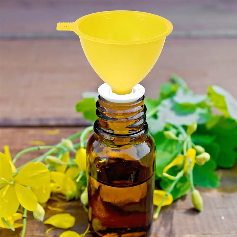 12pcs Small Plastic For Perfume Diffuser Bottle Mini Liquid Oil Funnels Lab Tools 60mm Hole Diameter Perfume Lotion Funnel