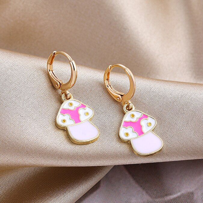 Leuke Roze Bloem Aardbei Vlinder Laarzen Oorringen Voor Vrouwen Meisjes Esthetische Y2k 90S Hart Paddestoel Oorbel Sieraden: 21909 10