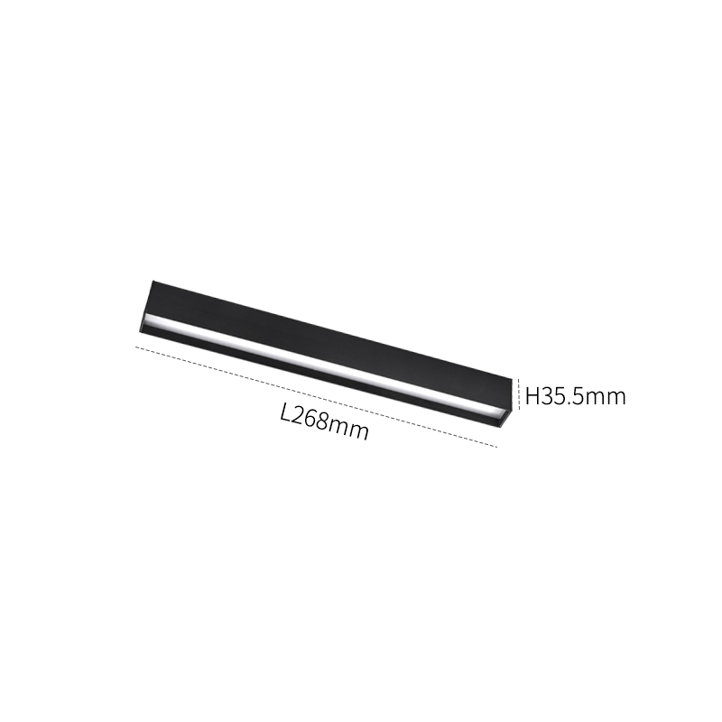 SCON Narrow Magnetic Track Light Borderless Recessed Rail Lighting Living Room Kitchen Ceiling Spotlight Mini Track Light