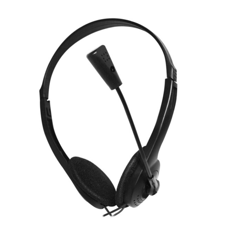 3.5mm Wired Stereo Headset Noise Cancelling Earphone With Microphone Adjustable Headband For Computer Laptop Desktop Clear Voice