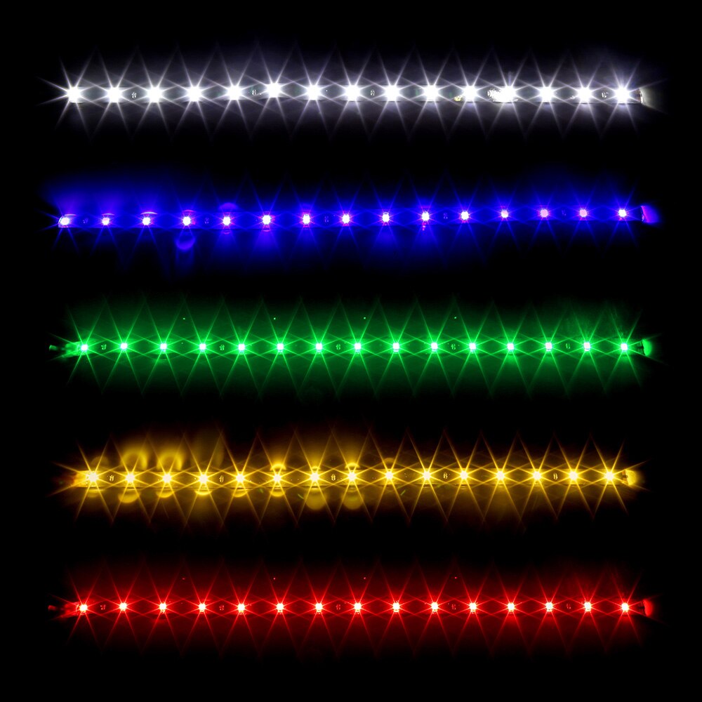 1PC Auto Strip Licht 15 LED Motorfiets Flexibele Bar 30CM 3528 SMD Onder Buis Underglow Underbody Boot Sfeer decoratieve Lamp