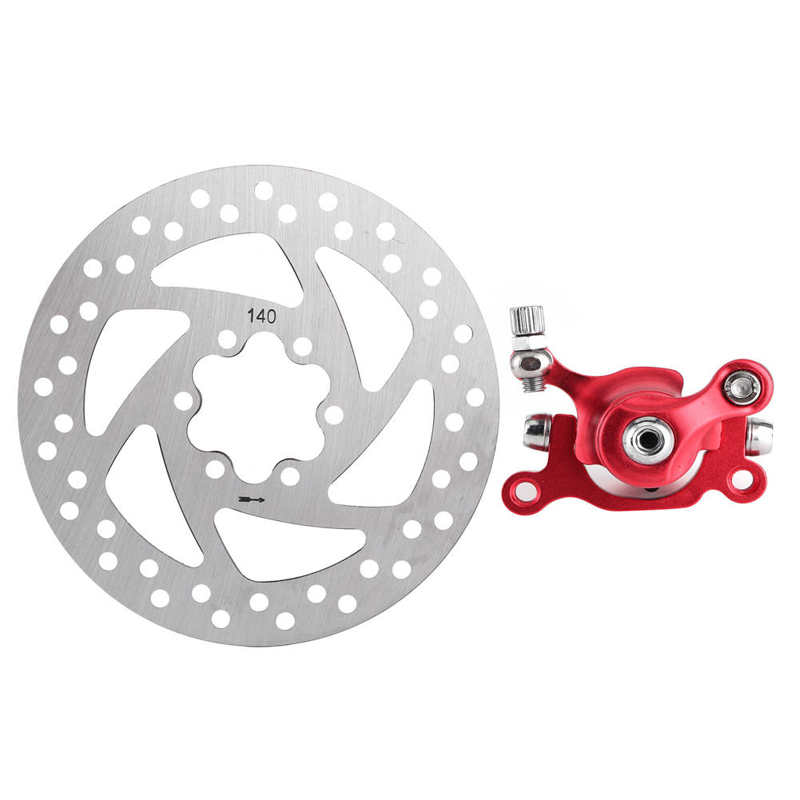 Brake Rotor Remschijf Aluminium Remklauw + Remblokken Set Universele Voor 24 ‑ 48V Kleine Elektrische scooter Remklauw