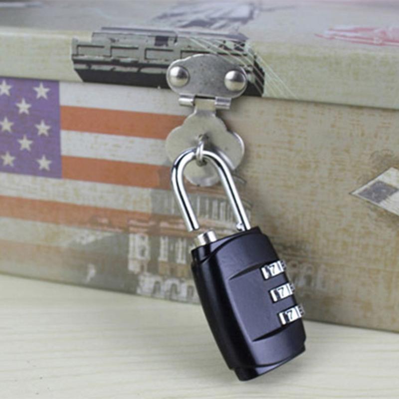 3 Dial Digit Combination Password Code Lock Padlock Metal Lock Travel Luggage Cabinet Lock Mini Anti-Theft Gym Locks