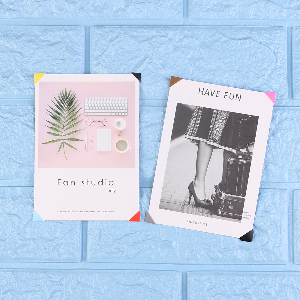 1 blatt DIY Bunte Foto Ecke Schutz Handgemachte Bild Rahmen Scrapbooking Handwerk Album Dekoration PVC Aufkleber