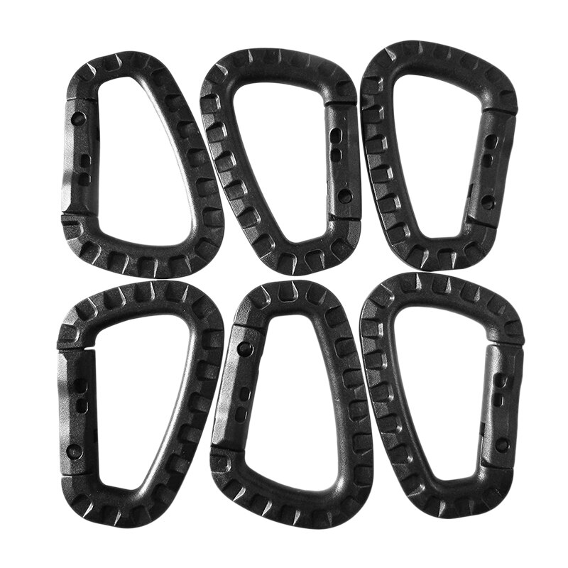 Carabiner Keychain Hard Polymer D Rings Light Weight Spring Snap Gear Clip Utility Hooks Backpack Hanging Buckle: Default Title