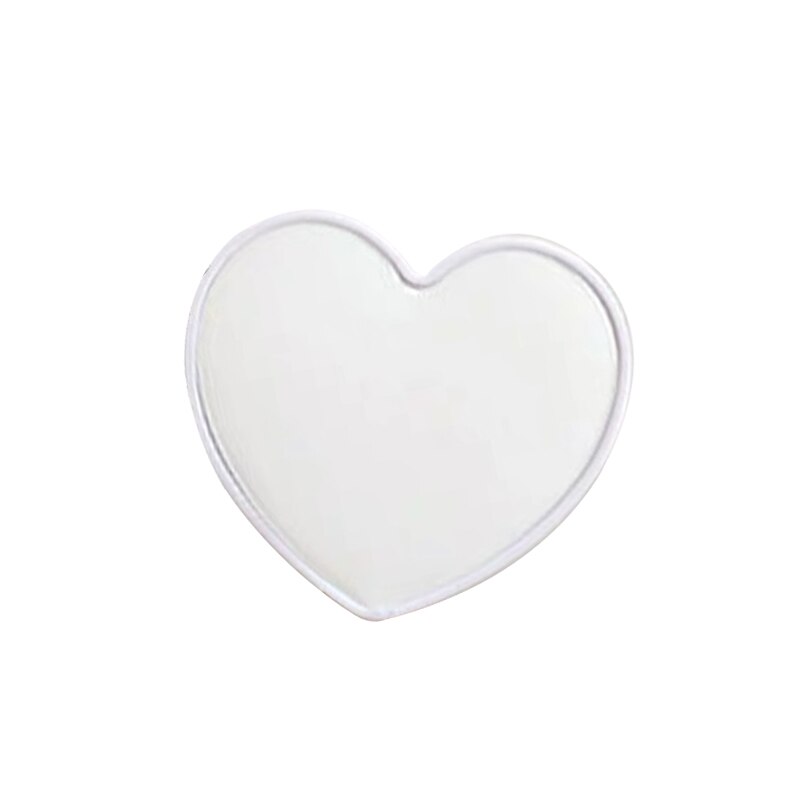 1pcs Pure Love heart shape epoxy glue mobile phone bracket Cute 3D Animal airbag Phone Expanding Stand Finger Holder: White