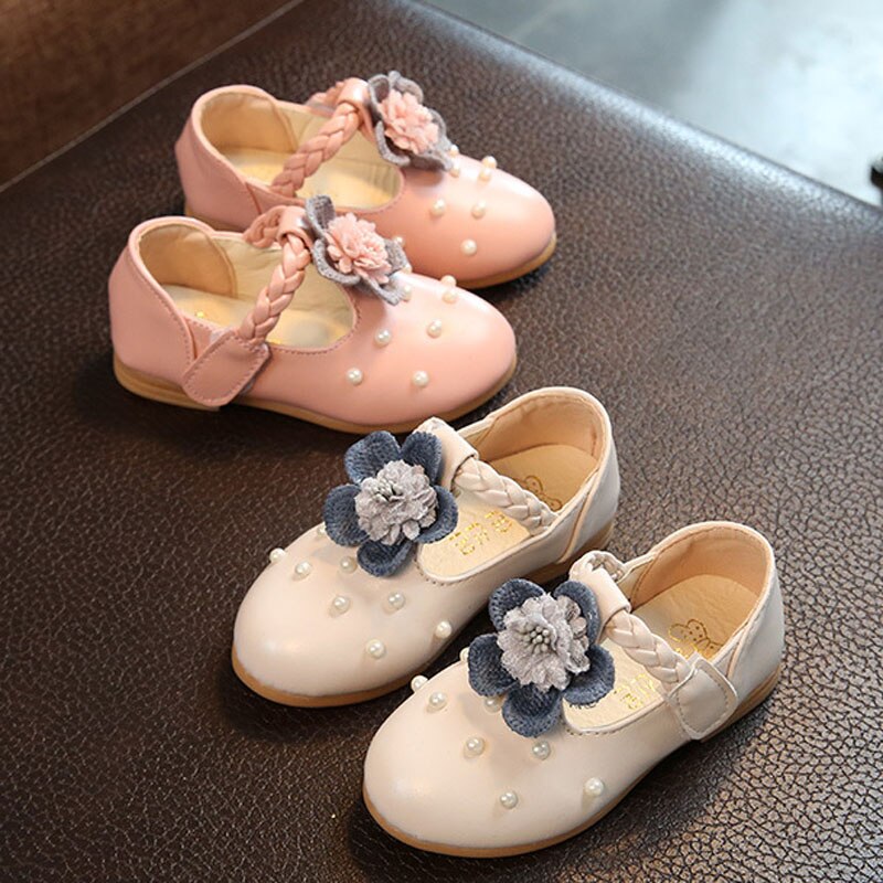 Dziewczyna księżniczka buty kwiat perłowy miękkie podeszwy buty dziecięce moda dziecięca dziewczynka maluszek mały sandały impreza taniec skórzane buty CSH729
