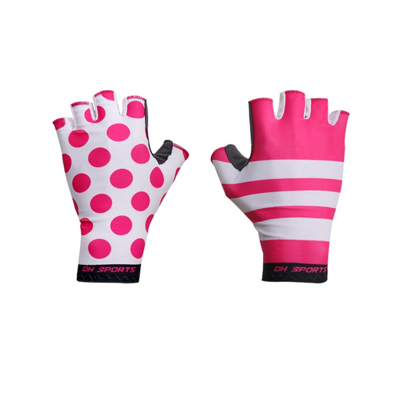 anti scontrino pad in gel Guanti Della Bicicletta Del gel pad Breve Mezze Dita Guanti Da Ciclismo Traspirante sport tutto'aria Aperta Uomo Donna MTB Bici guanti: Colore rosa / S
