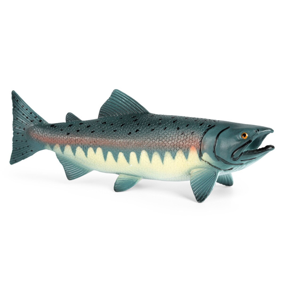 Grote Pacific Zalm Figuur Oceaan Dier Vis Model Collector Decor Kids Toy Simulatie Onderwijs Model Dier Decor