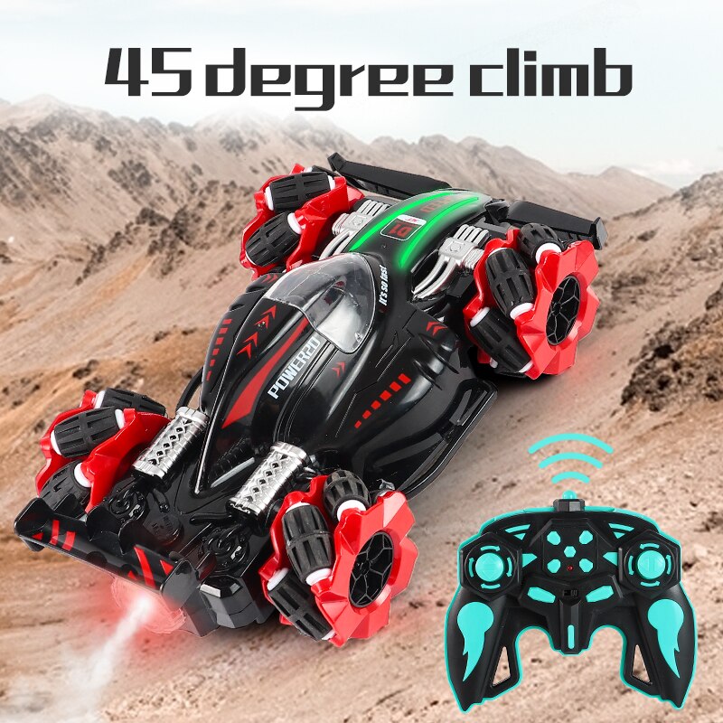 4wd spray drift kaukosäädin auto 360 astetta kiertotemppu nopea rc-auto maastokiipeily kevyt musiikki lapsille