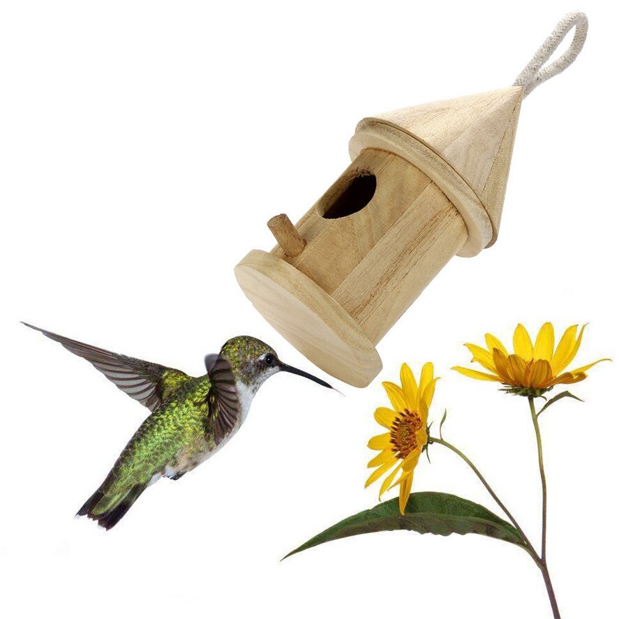 Nest 1pc Wooden Bird Nest Bird House Birds Boxes Wooden Box 30