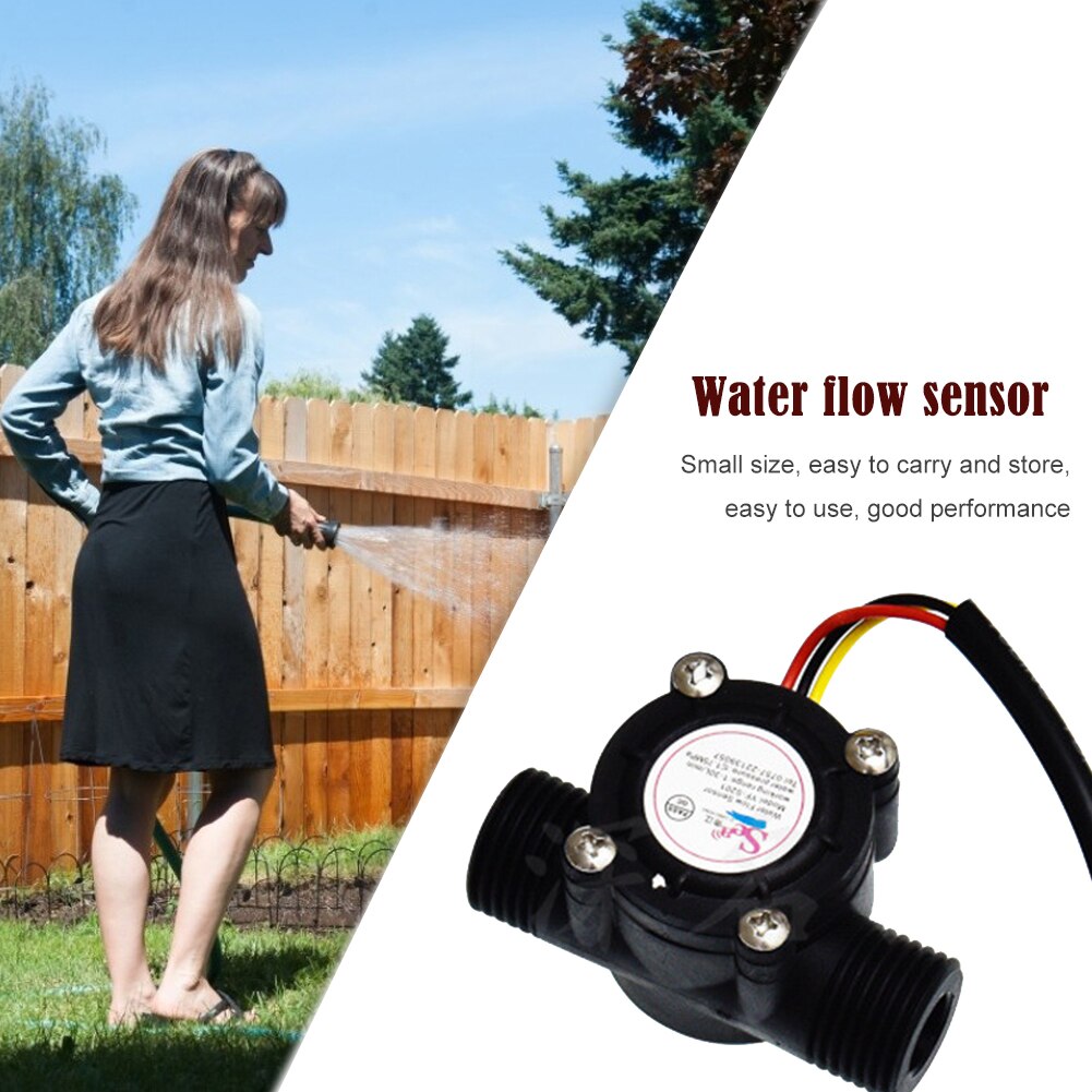 YF-S201 Wasser-Durchflusssensor – 1–30 L/min, Hall-Effekt, DC 5–18V, 450 Pulse/L – Für Heizungen, Bewässerung & DIY