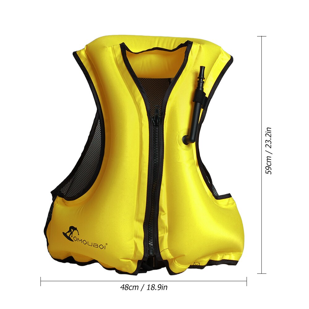 Voksen oppustelig svømmevest redningsvest til snorkling flydende enhed svømning drifting surfing vandsport redningsvest sparer