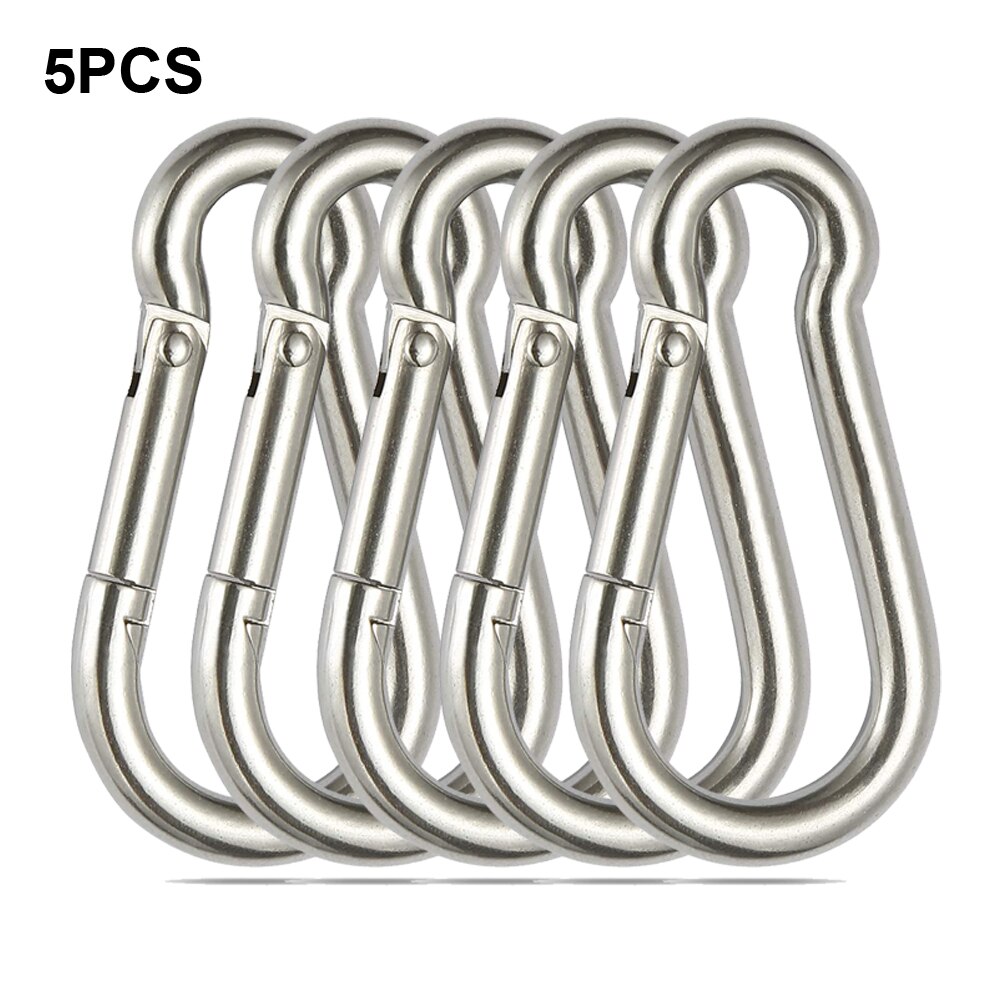Mousquetons Robustes En Acier – Lot De 4, Diamètre 5 Mm X 50 Mm, Pour Camping, Randonnée, Hamac - 10