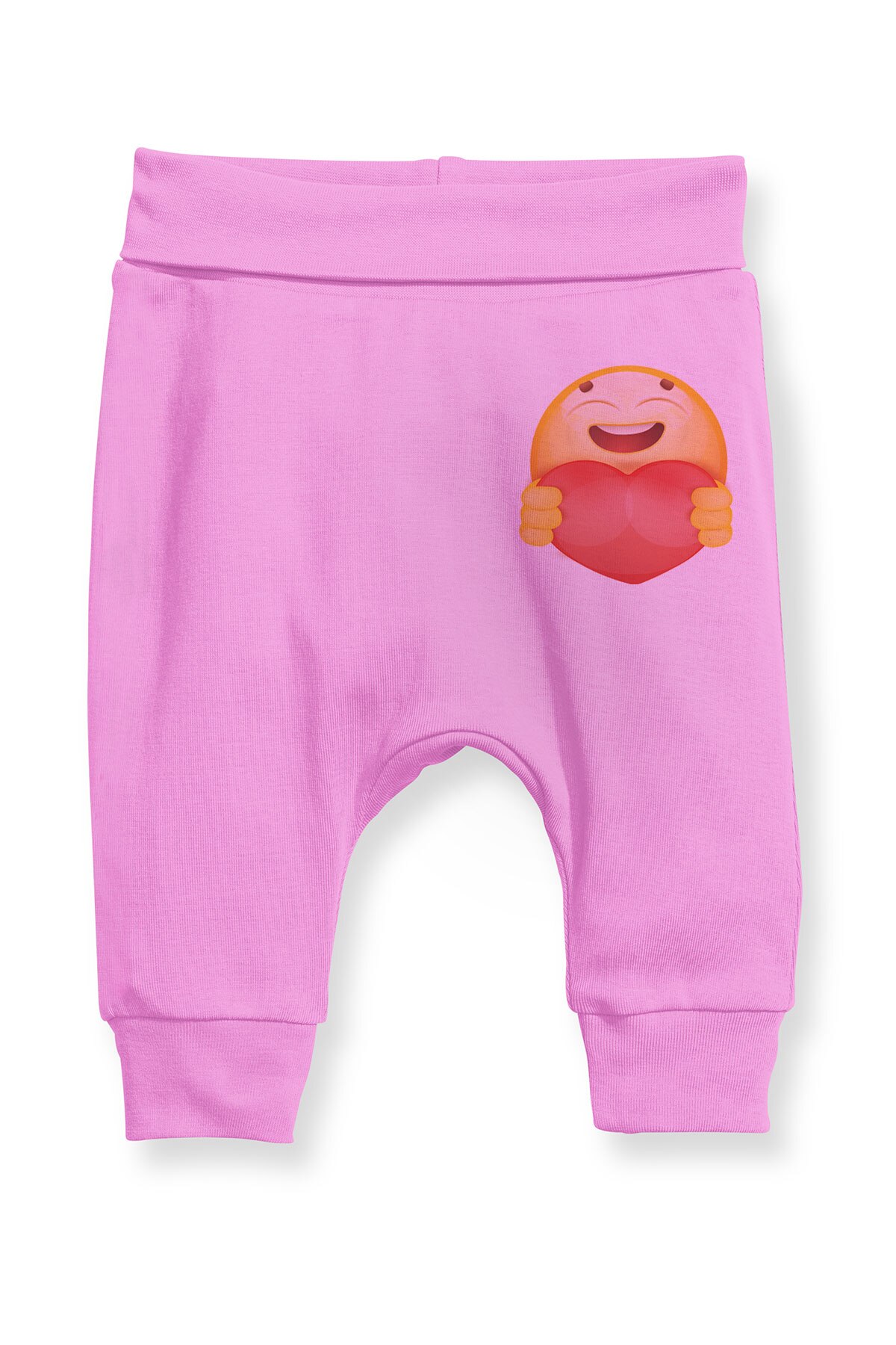 Angemiel tenue bébé coeur Emoji bébé fille sarouel Pantalon rose