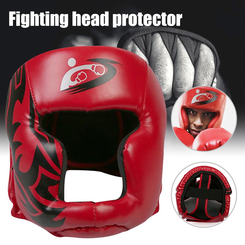 Casque de protection de lutte taille réglable en cuir souple protecteur de tête pour la boxe YA88