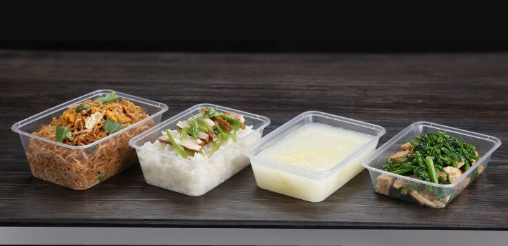 Conteneurs de préparation de repas micro-ondable | Avec couvercles transparents 10paks