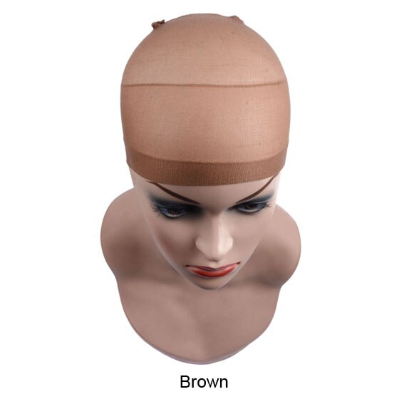 6pcs/(3bag) Hair Mesh Wig Cap Hair Nets Wig Liner Hairnets Snood Glueless Dome Wig Cap Stretchable Elastic Hair Net: brown
