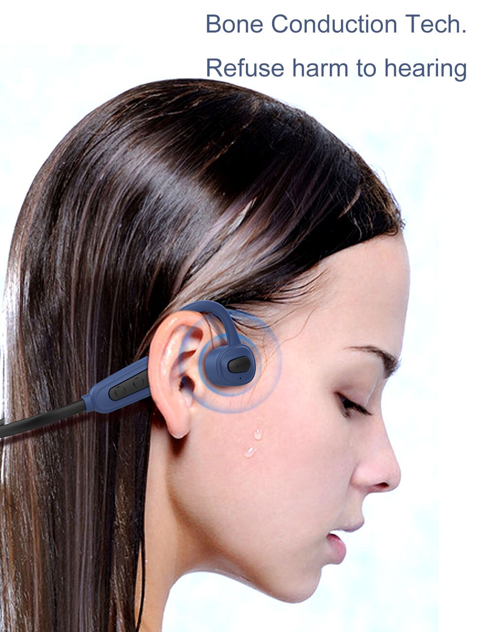 003 Waterproof IPX8 Diving Swimming Surfing Wireless MP3 Player 16GB Bone Conduction Bluetooth Headset Music Player