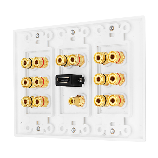 LEORY Surround Sound Speaker Aluminum Home Theater 7.1 Sound Box Wall Plate HDMI Audio Banana