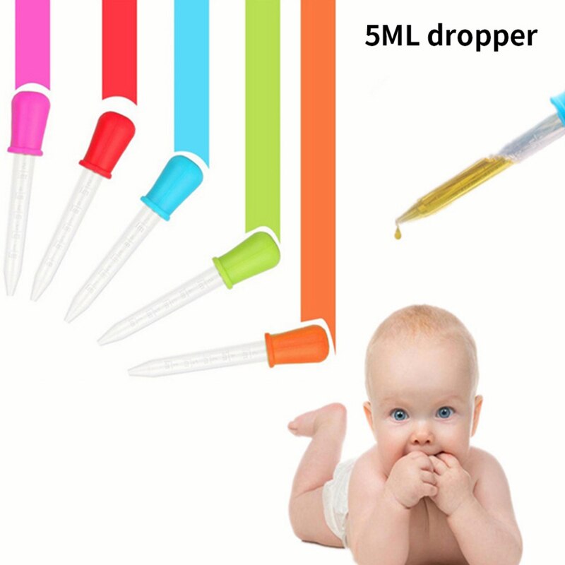 Goteros líquidos de silicona y plástico, gotero de transferencia con punta de bombilla para aceite de caramelo, cocina, fabricación de gomas para niños, 5ml
