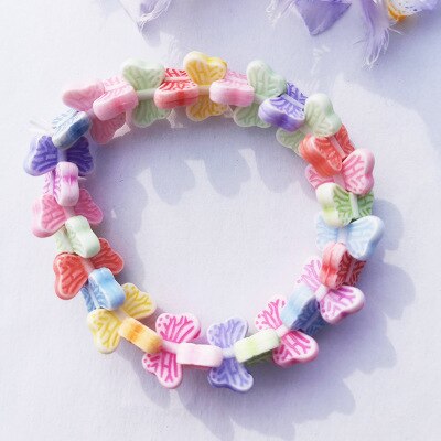 Korean Color Children's Bracelet Acrylic Girls Bead Bracelet Children's Jewelry: HJ-6