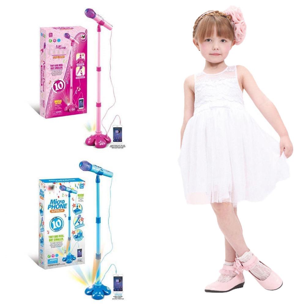 Kids Baby Karaoke Machine Toys With 1 Microphones Adjustable Stand Music Learning Play Toys Set for Children