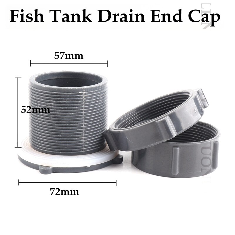 1Pcs Aquarium fish tank water level plug manual drainage Garden landscape drainage adapter Water Fish tank bulkhead Fitting: DT-57mm