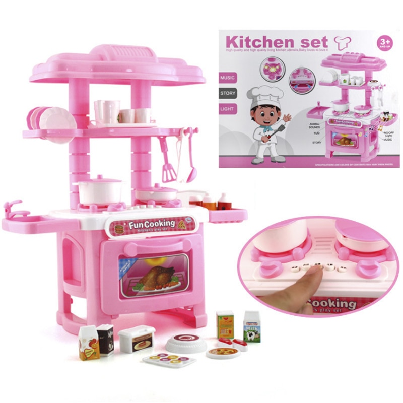 boy girl kitchen toy kitchen simulation model color kitchen education toy baby