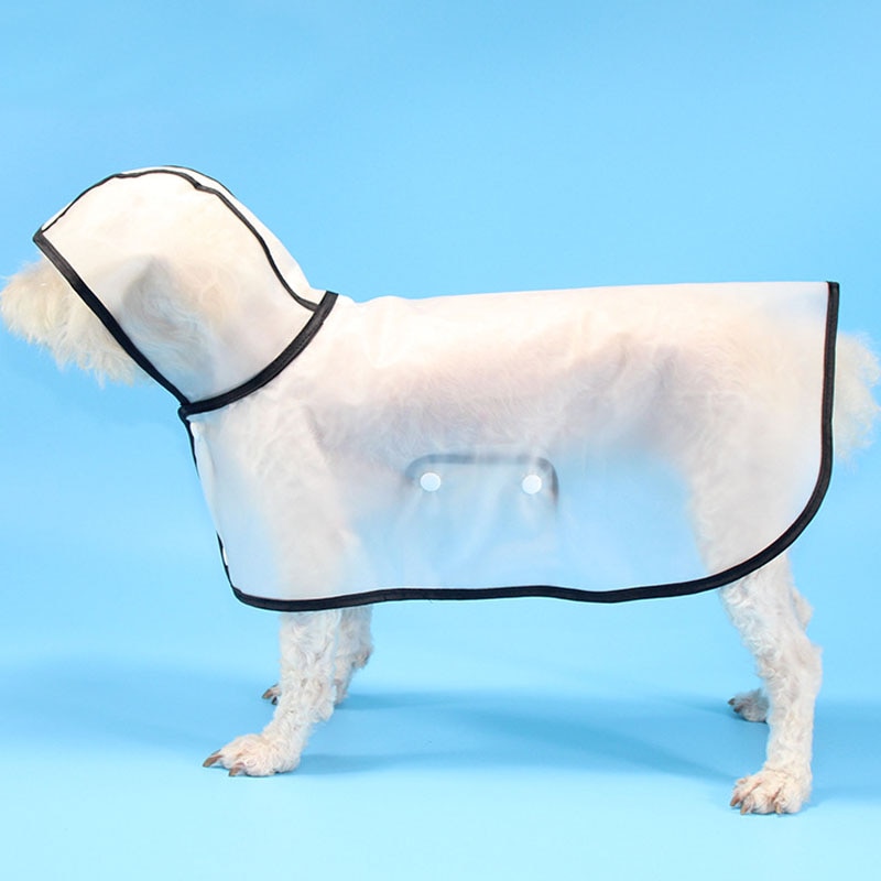 Kæledyrshund regnfrakke til små store hunde fransk bulldog husky gennemsigtig kappe frakke jakke til regn 8 størrelser regnfrakke tøj  #9 &quot;