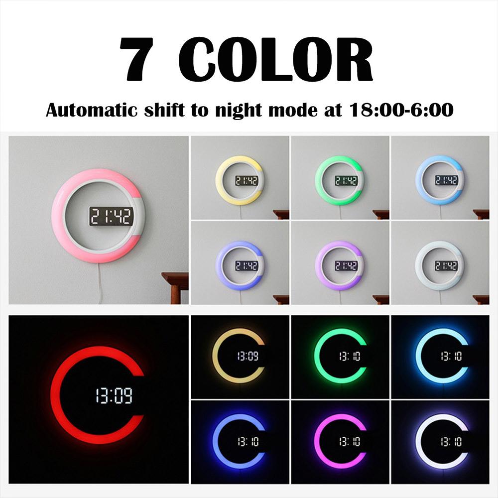 Practical Temperature Alarm Clock Accessories Tools Gadget Home Durable LCD Display Date Room Device