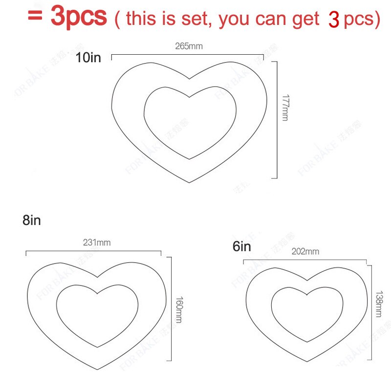 Number Cake Mold Cake Decorating Tools Confeitaria Maker Birthday Cake Bakeware Pastry Tools 10/12/14/16inch Letter LOVE: 3 heart
