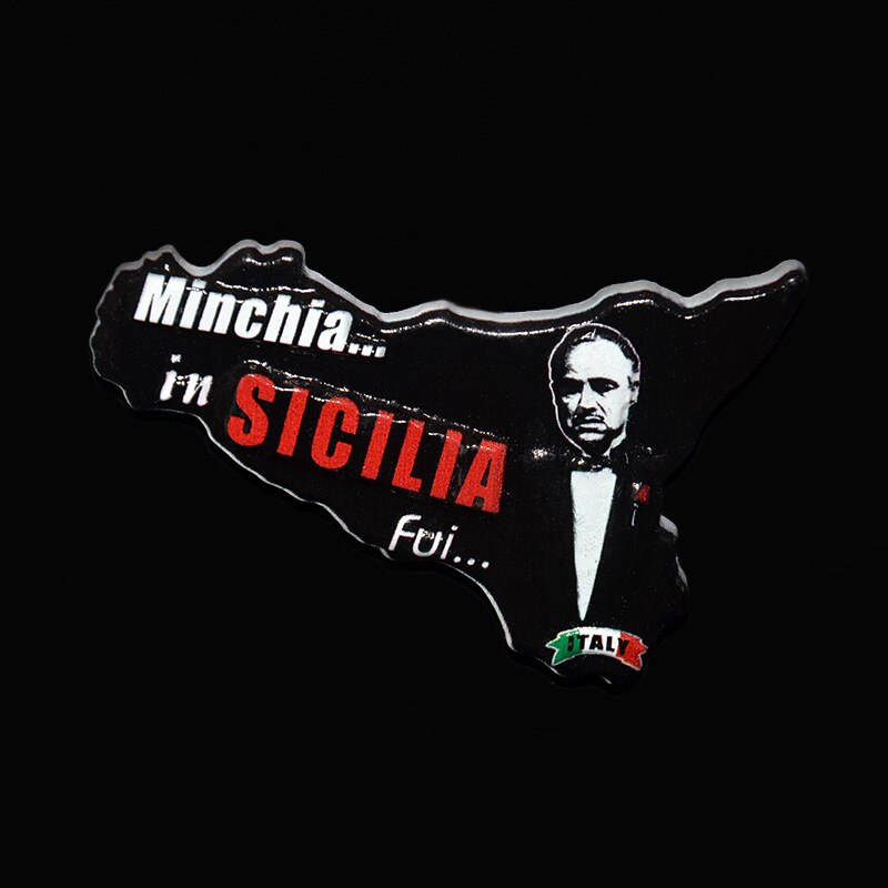 Wereld Reizen Koelkastmagneet Souvenir Italië Sicilia Hars Koelkast Sticker Keuken Accessoires Decoratie Thuis Relatiegeschenk Ideeën: MDL-2