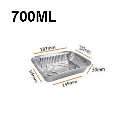 20 pezzi di vaschette antigoccia, griglia in alluminio usa e getta per griglia per grasso: 700ml / 20Pcs box