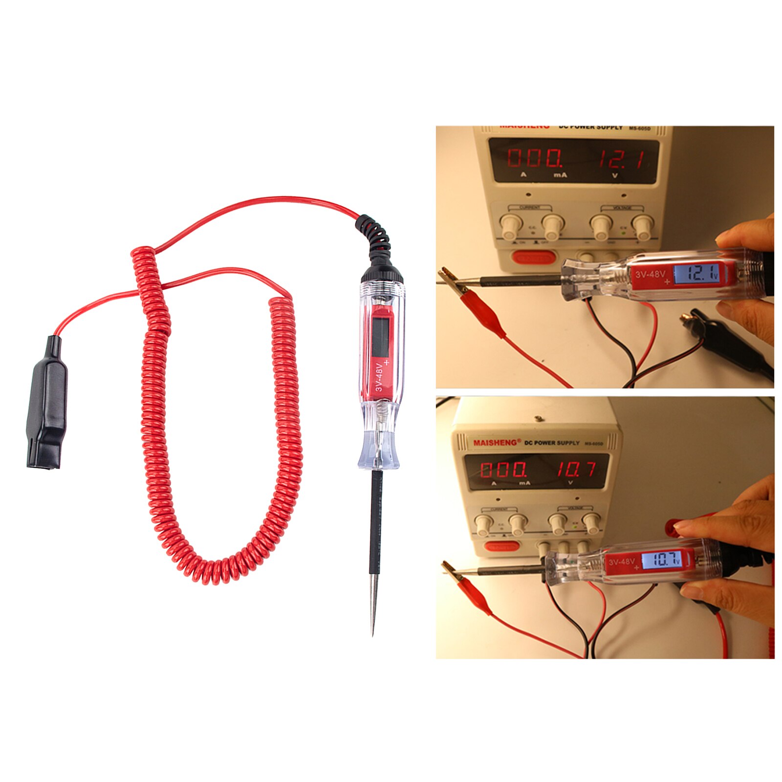 3-48V Digital Electric Circuit Tester Pen Automotive with Stainless Probe