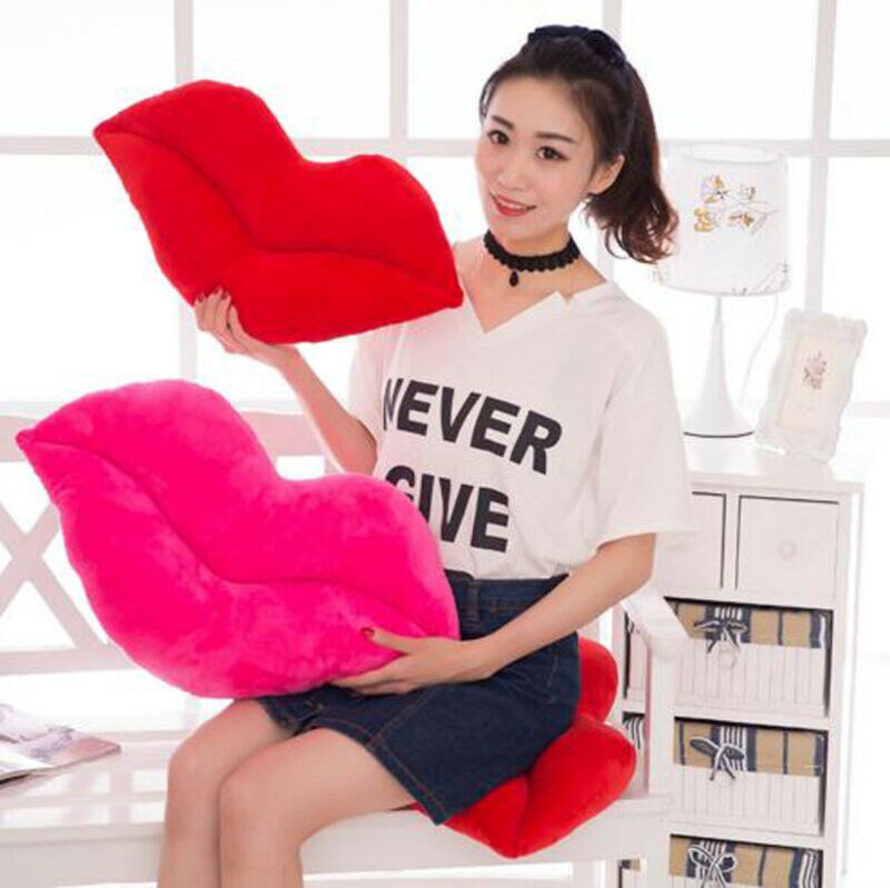 Lippen kussen 30cm roze rode lippen vorm kussen huis decoratief sierkussen bank taille kussen valentijn