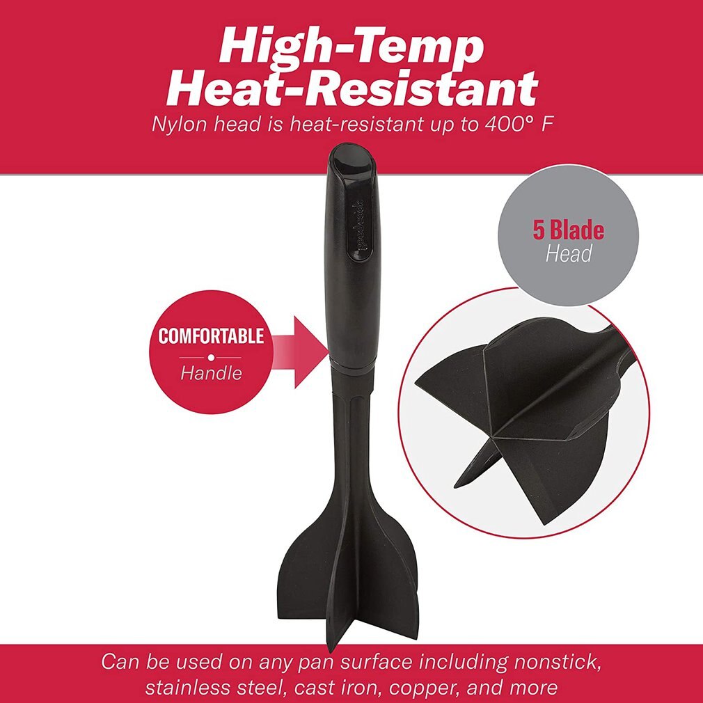 Hamburger Vlees Chopper Duurzaam Multifunctionele Cutter Koken Tool Black Vleesmolen Voor Keuken Accessoires