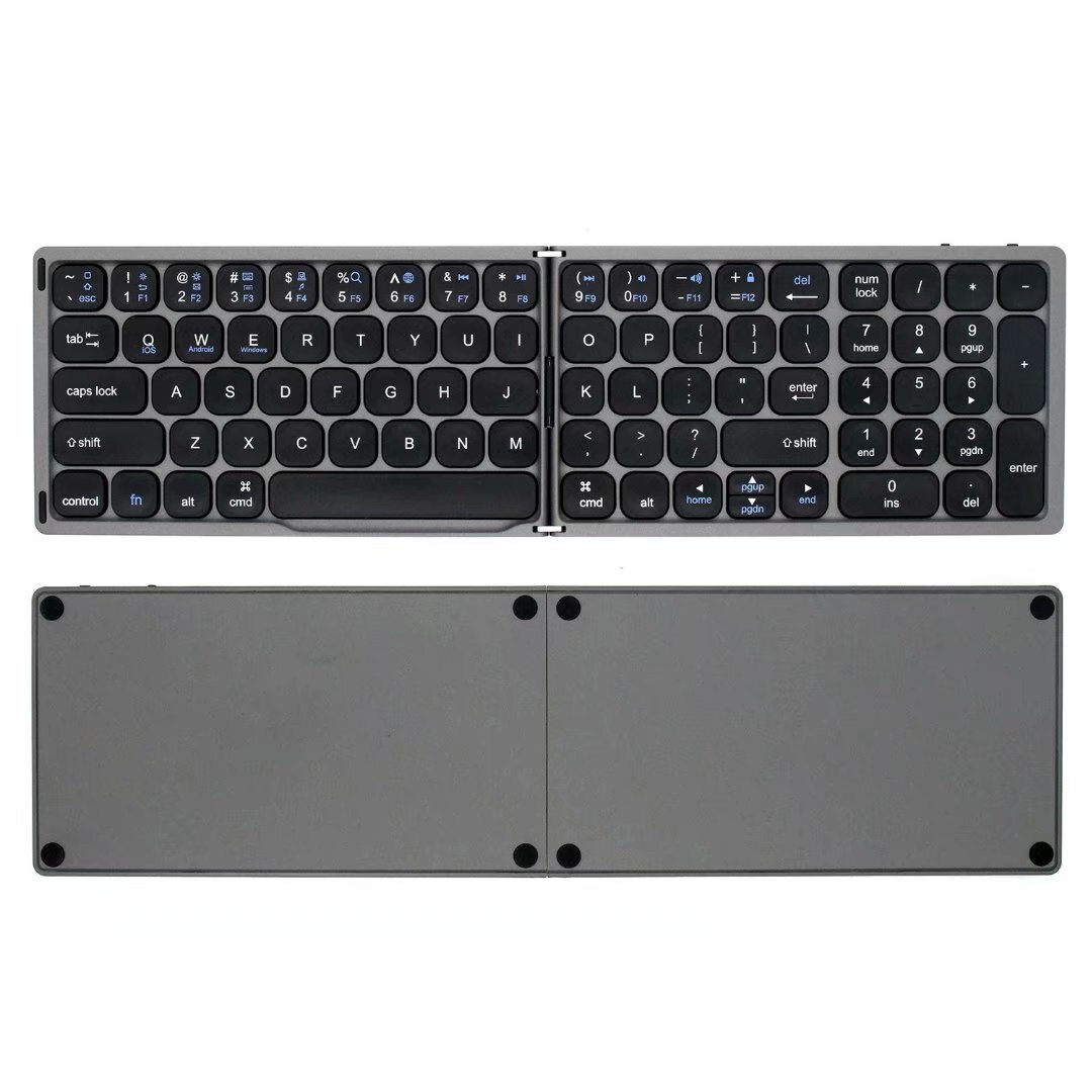 Portable Mini Thin Folding Wireless Bluetooth Keyboard With Numeric Keypad FK328 For Windows Android IOS Tablet iPad Phone